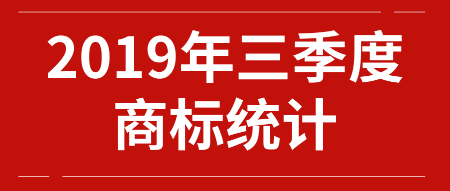 2019年三季度商标数据，全国申请超550万件！