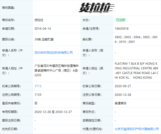 历时5年，“货拉拉”商标归属尘埃落定！