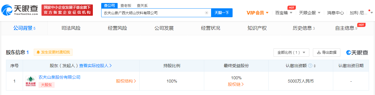 农夫山泉在广西成立饮料新公司，饮料商标注册属于哪一类？