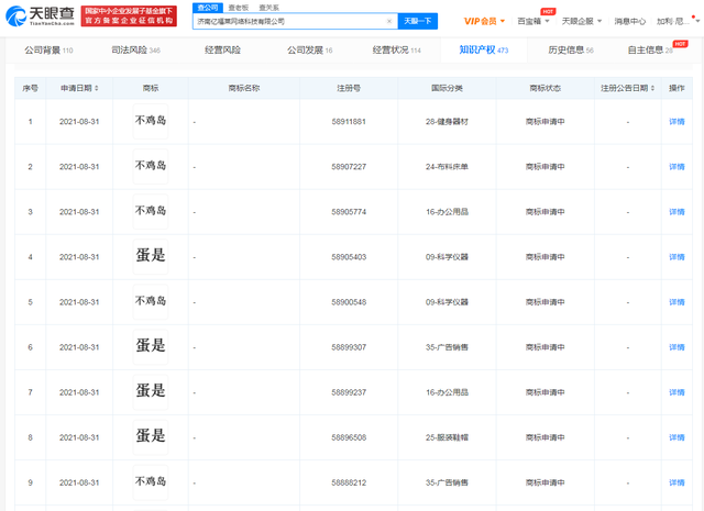 B站关联公司申请蛋是不鸡岛商标，商标申请多久下来？