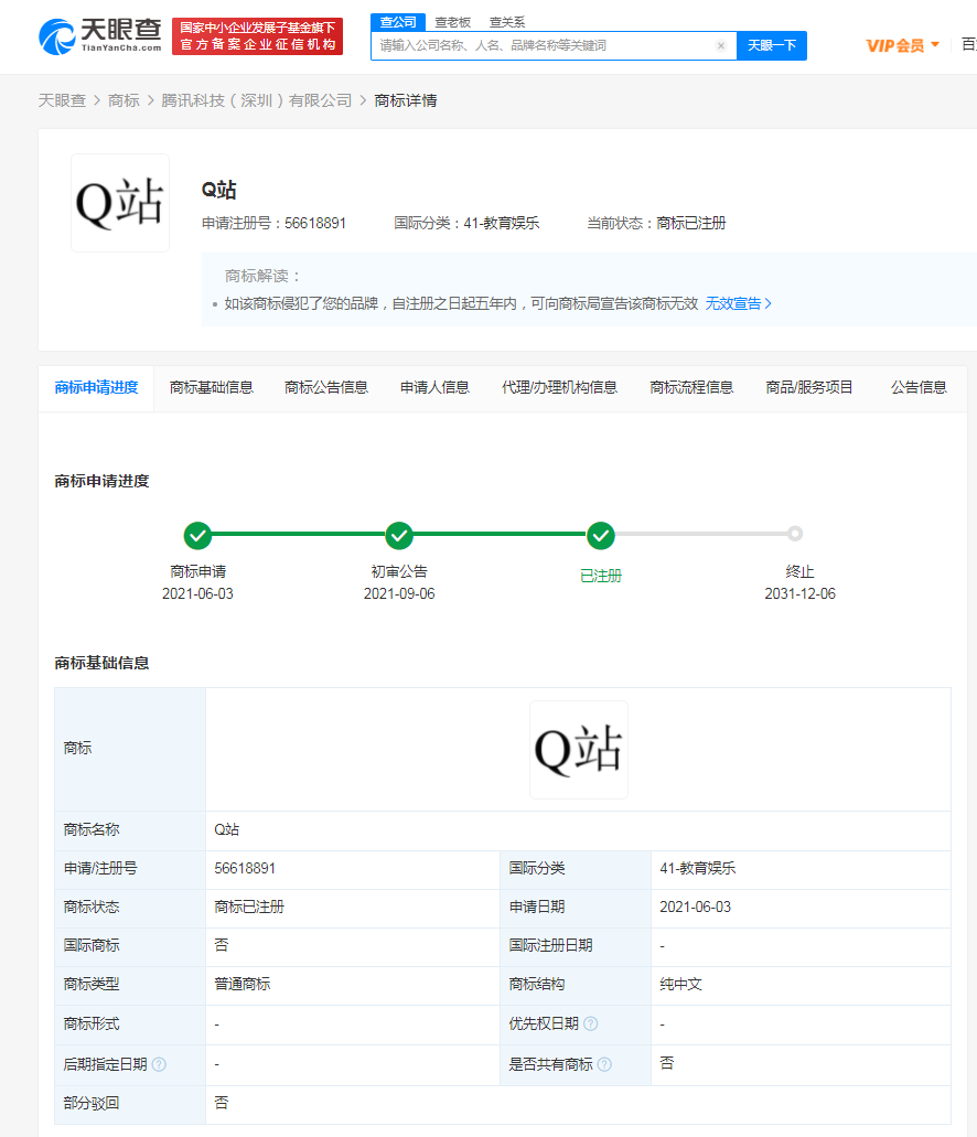 腾讯Q站商标注册成功，商标注册成功后怎么使用？