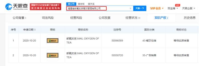 “邮氧的茶”商标竟然不是邮政申请的？