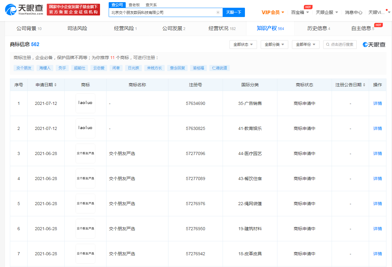 交个朋友公司注册老罗拼音商标，拼音可以注册商标吗？