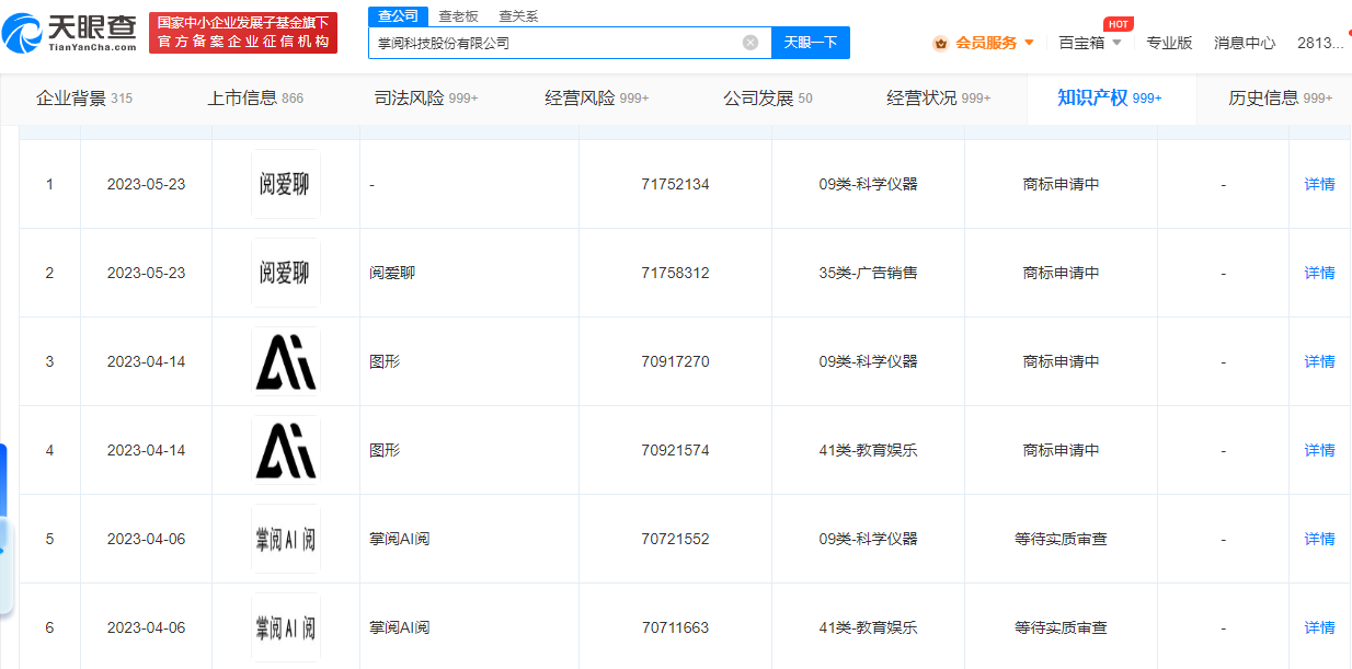 掌阅科技申请阅爱聊商标，商标注册申请中怎么用？