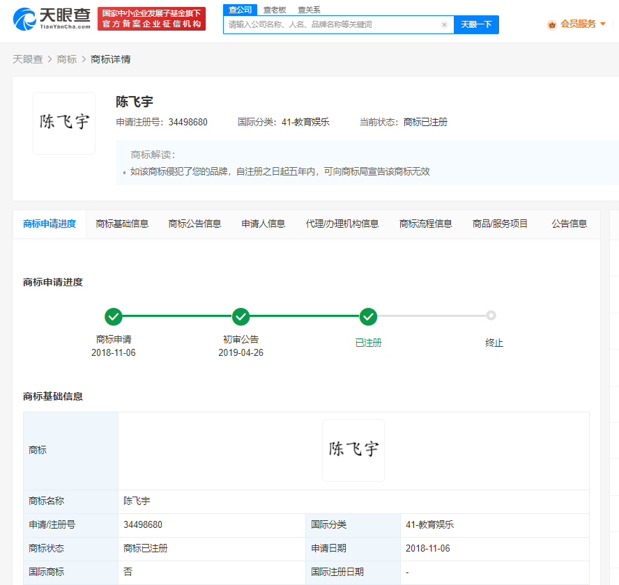 陈飞宇商标相关商标被抢注，商标被抢注了怎么办？